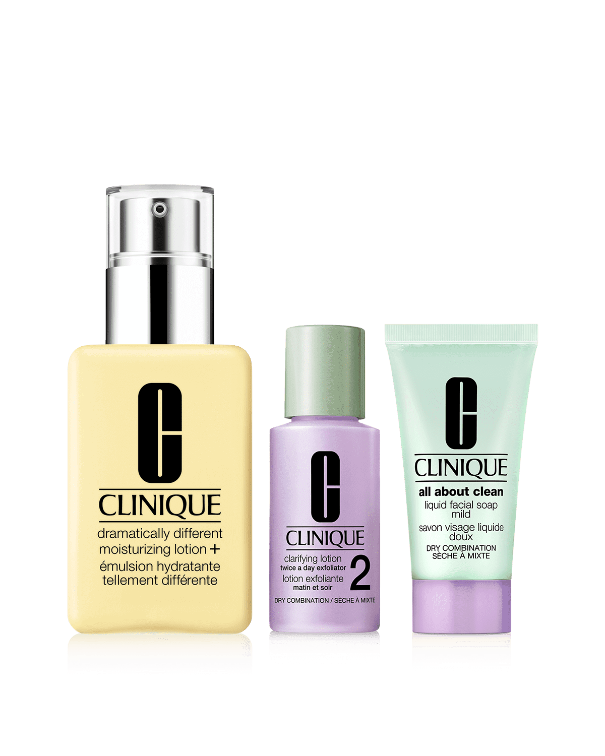 3-step routine bundle for dry combination skin