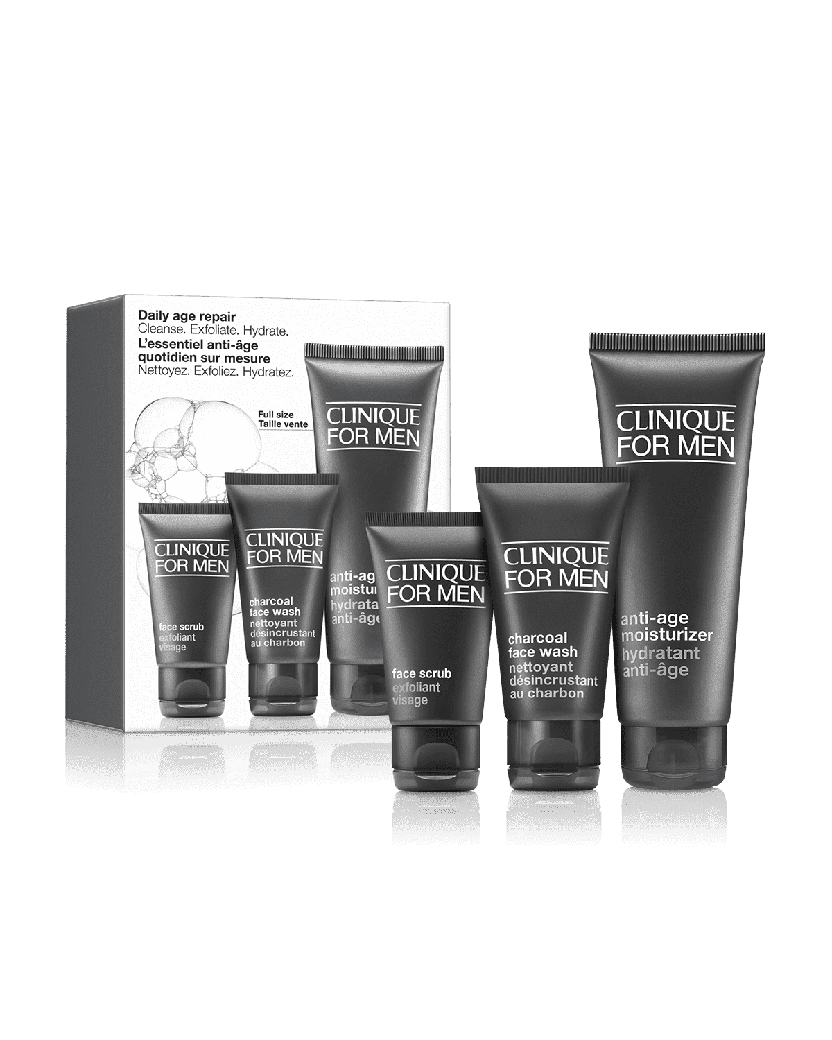 daily age repair set: cleanse. exfoliate. hydrate